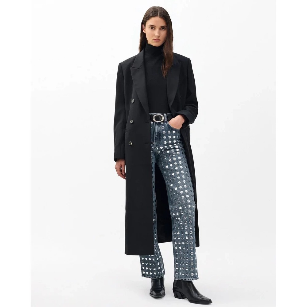 rag & bone Shea Relaxed Straight Jeans Womens 28 Studded Kingston $498